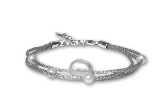 Bracciale Borsari gioielli Donna Perla in Argento Perla BR-PER01BBAR - BR-PER01BBAR